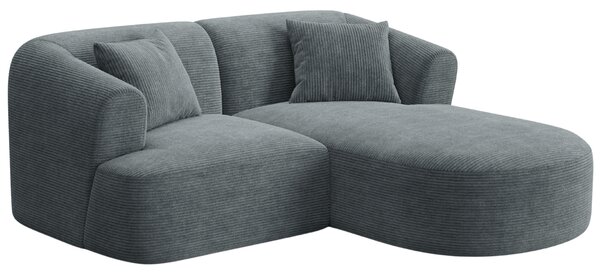 -25 % Dny MOMENTI– Cosmopolitan Design Šedá manšestrová rohová pohovka Campi 180 cm, pravá