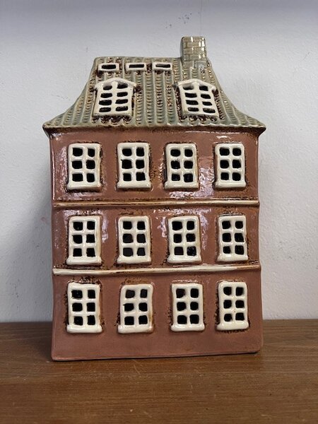 Keramický domeček na čajovou svíčku 18x28cm 5