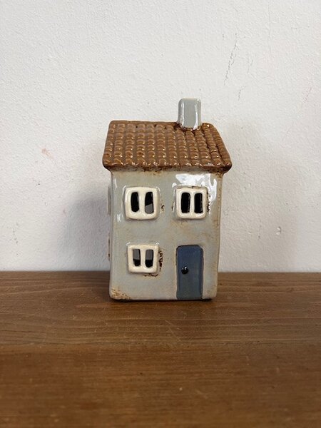 Keramický domeček na čajovou svíčku 9x15cm 1