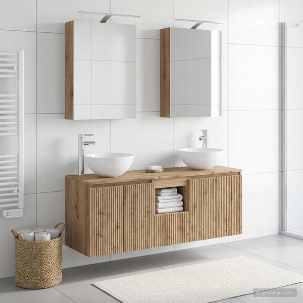 Sada koupelnových skříněk 5 ks Dub artisan Kompozitní dřevo 3406358