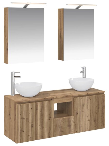 Sada koupelnových skříněk 5 ks Dub artisan Kompozitní dřevo 3406358