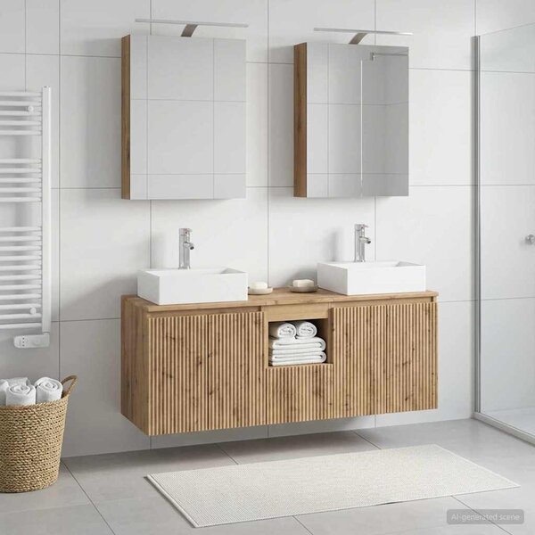 Sada koupelnových skříněk 5 ks Dub artisan Kompozitní dřevo 3406398