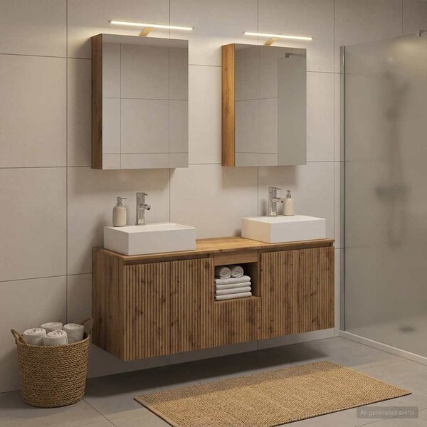 Sada koupelnových skříněk 5 ks Dub artisan Kompozitní dřevo 3406398