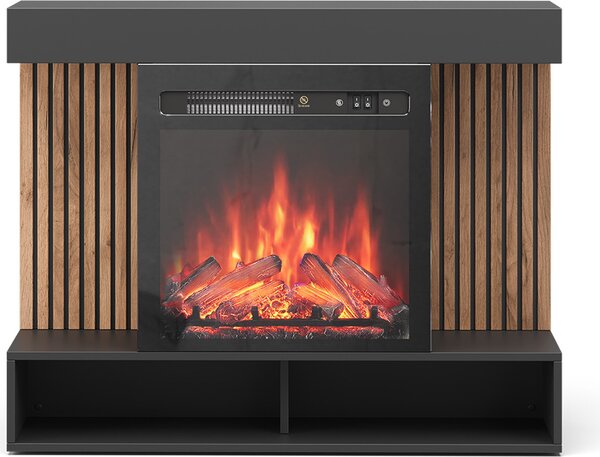 Elektrický krb Vicco Lynea Černá 100 cm s realistickým efektem plamene a 1800W topným tělesem, Model 51888