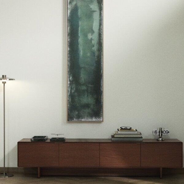 Kave Home Zelený abstraktní obraz Selnar 47 x 182 cm