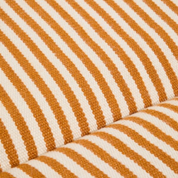Kave Home Pruhovaný oranžovo-bílý polštář na lehátko Dirome 50 x 175 cm