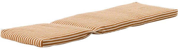 Kave Home Pruhovaný oranžovo-bílý polštář na lehátko Dirome 50 x 175 cm