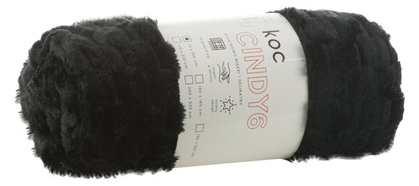 DEKA Z MIKROFLANELU CINDY6 70X160 CM ČERNÁ