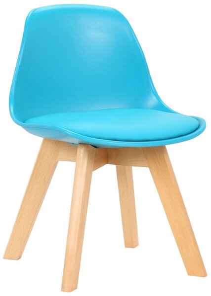 BHM Germany Dětská jídelní židle Lindi, modrá hnědá