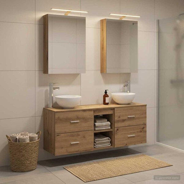 Sada koupelnových skříněk 5 ks Dub artisan Kompozitní dřevo 3406678