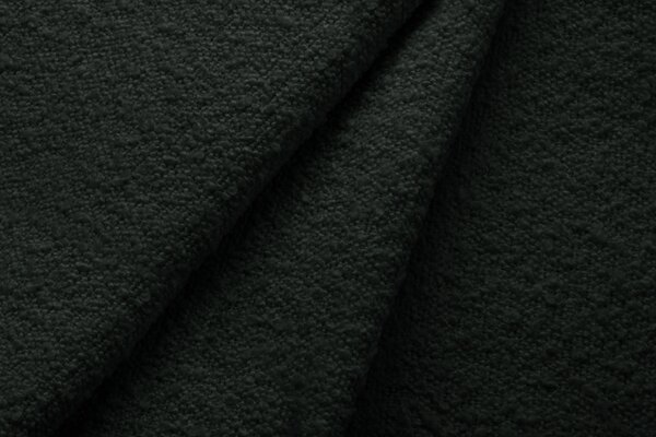 Micadoni Černá bouclé dvoulůžková postel Lupine 180 x 200 cm s úložným prostorem