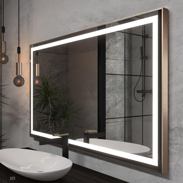 Zrcadlo do koupelny s LED osvětlením F2