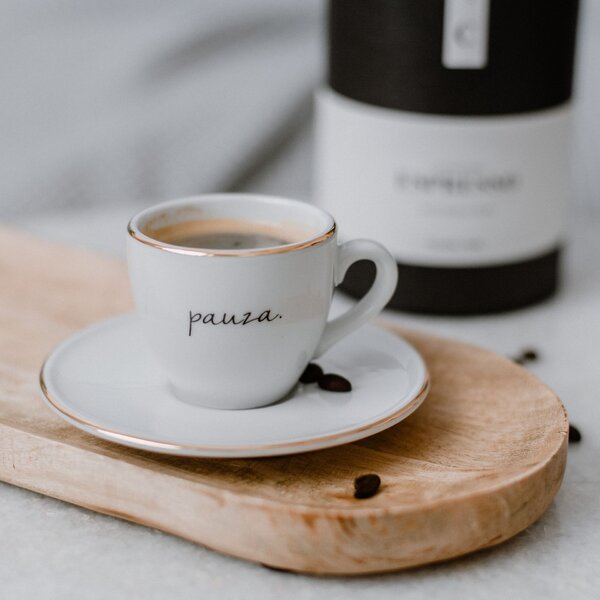 Šálek na espresso s podšálkem Pauza 90 ml, 0,09 l