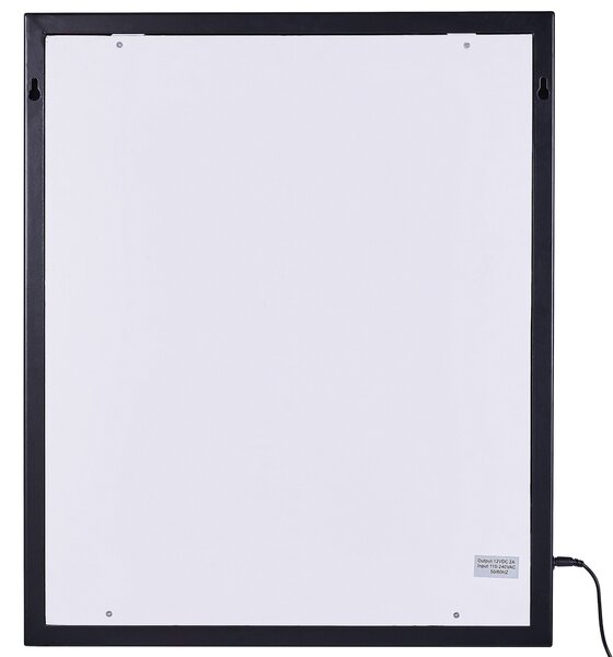 LED koupelnové zrcadlo ODENAS 50 cm 60 cm Černá