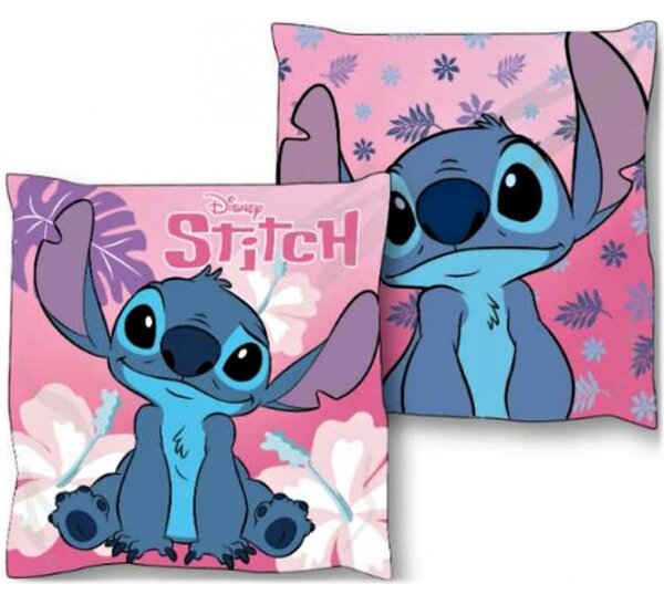 Oboustranný polštář Lilo & Stitch - růžový - 38 x 38 cm
