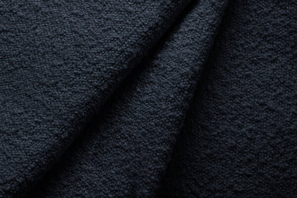 Micadoni Tmavě modrá bouclé postel Lupine 90 x 200 cm s úložným prostorem