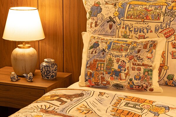 Povlečení Vánoce Bavlna deluxe digitál 1x 140/200, 1x 70/90
