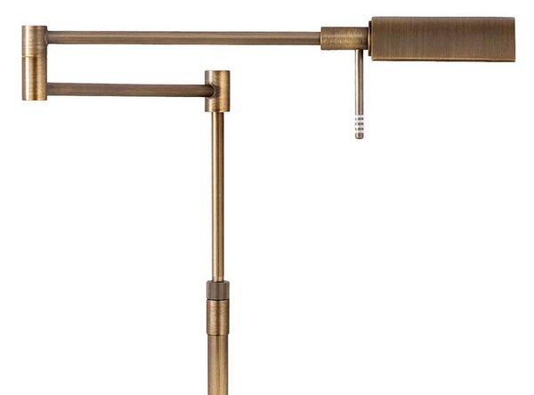 HighLight LED stojací lampa New Bari, bronz, výška 180 cm, kov, stmívač, stmívatelný, Bronz / starožitná mosaz, Obývací pokoj / jídelna, kov, Moderní