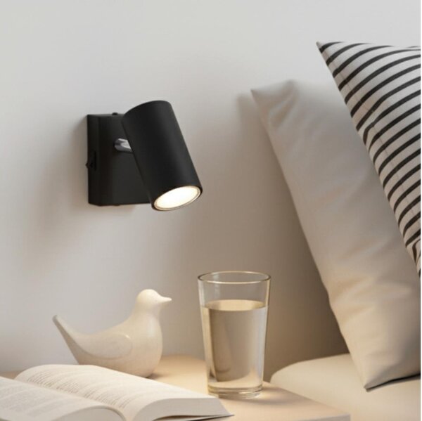Globo 57911-1B - Nástěnné bodové svítidlo ROBBY 1xGU10/25W/230V černá