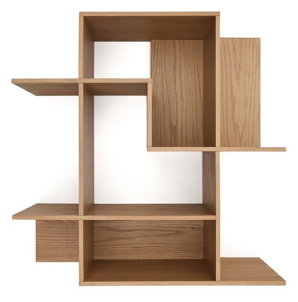 Modulární policový systém v dekoru dubu v přírodní barvě 80x80x25 cm Ina – Kave Home