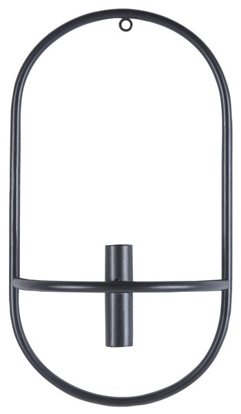 Sada 2 nástěnných svícnů CAVIANA Kov 38 cm Černá