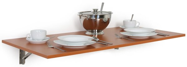 Sklápěcí stůl na zeď, 1200 x 600 mm, nosnost 30 kg, bříza