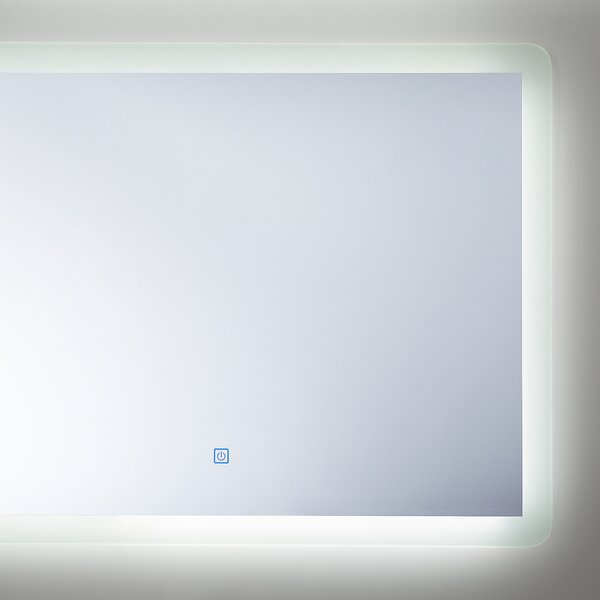 LED koupelnové zrcadlo CORROY 80 cm 60 cm Stříbrná