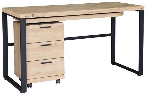 PSACÍ STŮL, černá, barvy dubu, 140/60/76 cm Venda - Kancelářské stoly