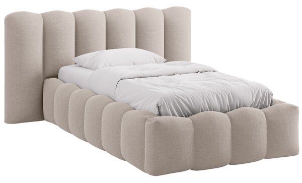 Micadoni Světle hnědá postel Lupine 90 x 200 cm s úložným prostorem