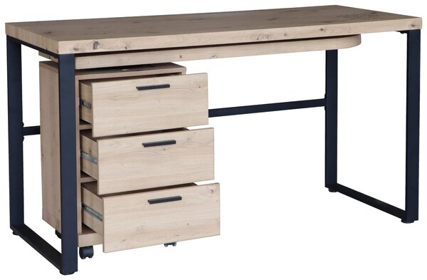 PSACÍ STŮL, černá, barvy dubu, 140/60/76 cm Venda - Kancelářské stoly