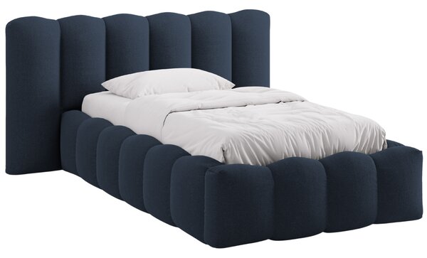Micadoni Tmavě modrá postel Lupine 90 x 200 cm s úložným prostorem