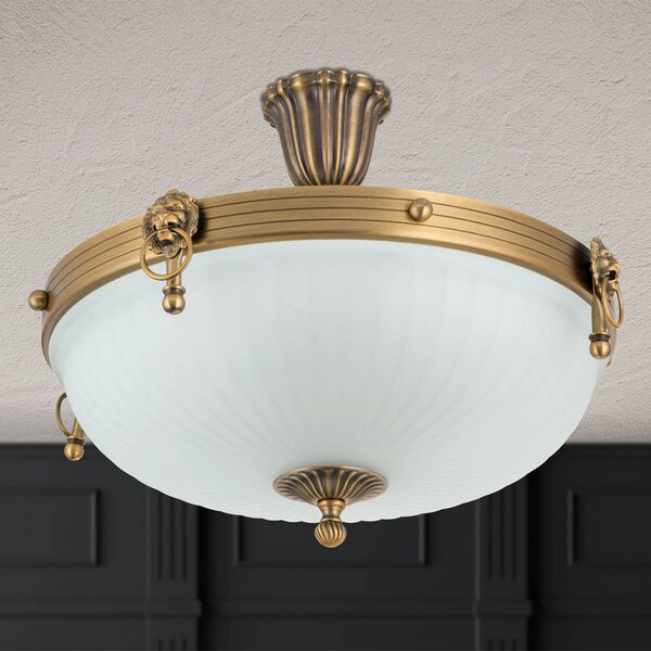 ORION Stropní svítidlo Rocca s roztečí, průměr 43 cm, stmívatelný, Bronz / starožitná mosaz, Obývací pokoj / jídelna, kov, Starožitný