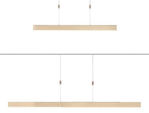 Paul Neuhaus Závěsné LED svítidlo PURE-MOTO, 3x13W, d. 120 cm, 2700-5000K, nastavitelné Barva: Zlatá