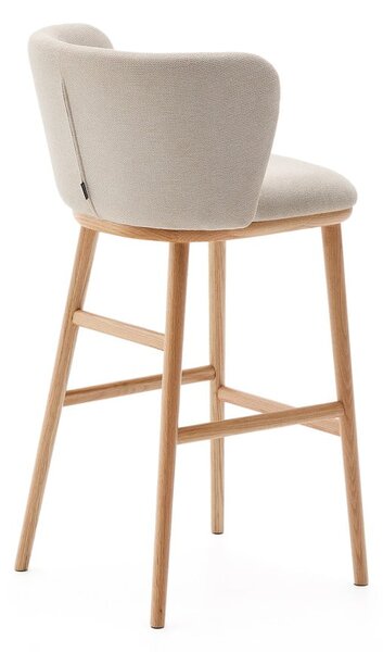 Béžová barová židle (výška sedáku 75,5 cm) Ciselia – Kave Home