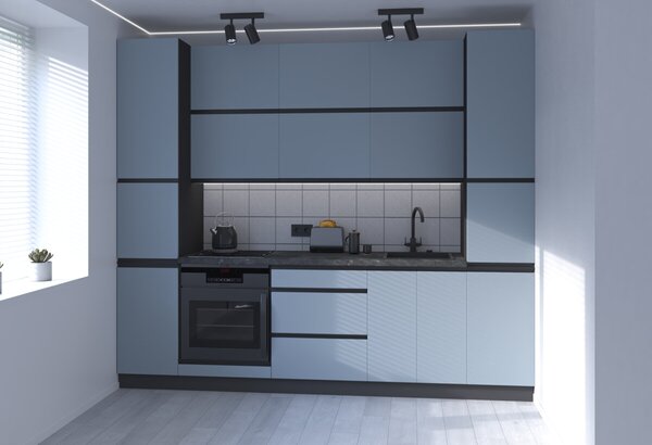 Sada 2.6 Antracit / Šedo-modrá M06, pr černá, pl antracit RioLine Luxe / RíóLajn Lux Matný