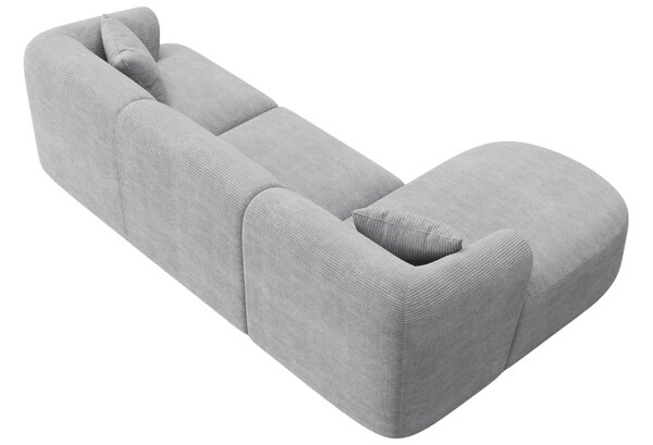 -25 % Dny MOMENTI– Cosmopolitan Design Světle šedá manšestrová rohová pohovka Campi 256 cm, levá