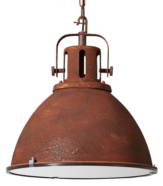 Brilliant Závěsné světlo v průmyslovém stylu Jesper, stmívatelný, Hnědá / rez, Obývací pokoj / jídelna, kov, Industriální design