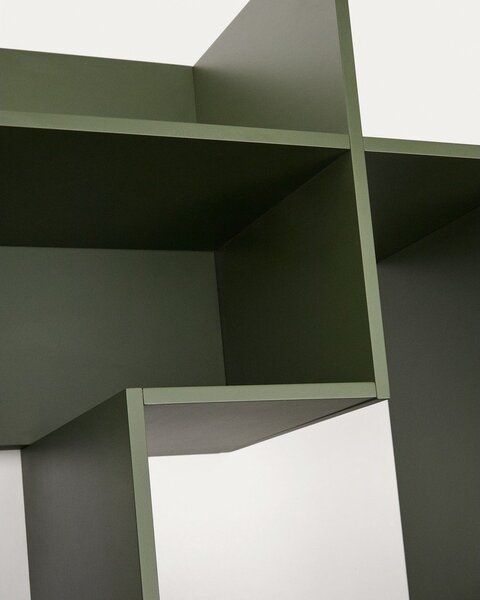 Zelený modulární policový systém 80x80x25 cm Ina – Kave Home