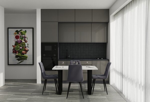 Sada 2.4 Antracit / tmavě šedý lesk Interno Glaňec Luxe