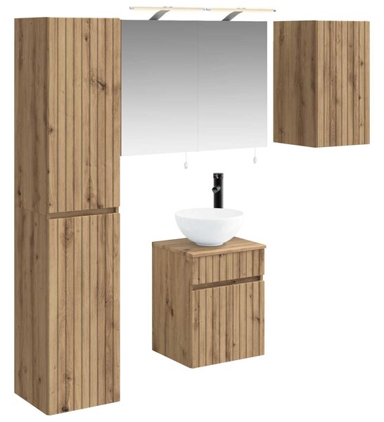 Sada koupelnových skříněk 5 ks Dub artisan Kompozitní dřevo 3407342