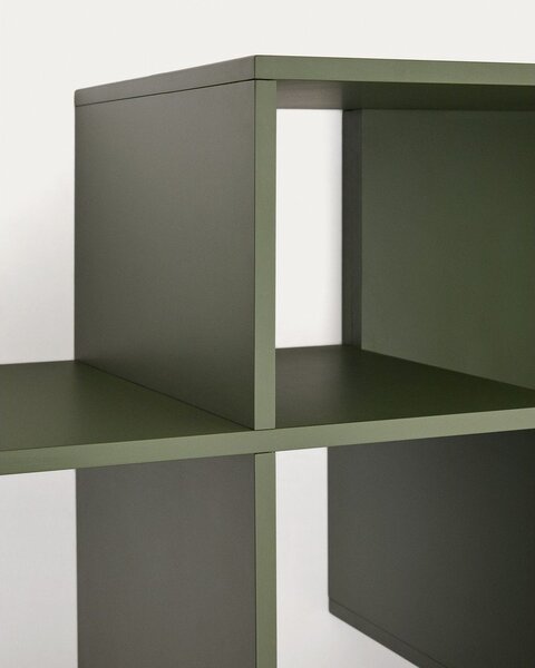 Zelený modulární policový systém 80x80x25 cm Ina – Kave Home