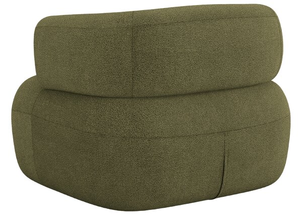 LÉTO -15% Windsor & Co Zelené bouclé křeslo Aldrin