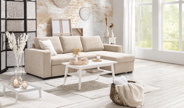 ROHOVÁ SEDAČKA, textil, krémová Carryhome - Sedací soupravy
