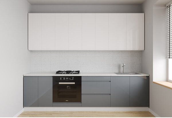 Sada 2.6 k. bílá, f. vrch mléčný lesk, spodek šedý lesk Interno Luxe