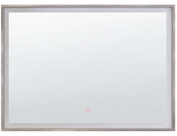 LED koupelnové zrcadlo ARGENS 80 cm 60 cm Stříbrná