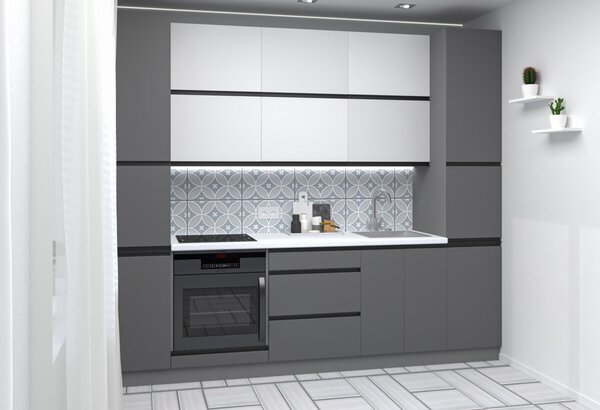 Sada 2.6 v Bílá/Bílá M01, n Šedá/Tmavě šedá M04, pr černá, pl šedá RioLine Luxe / RíóLajn Lux Matný
