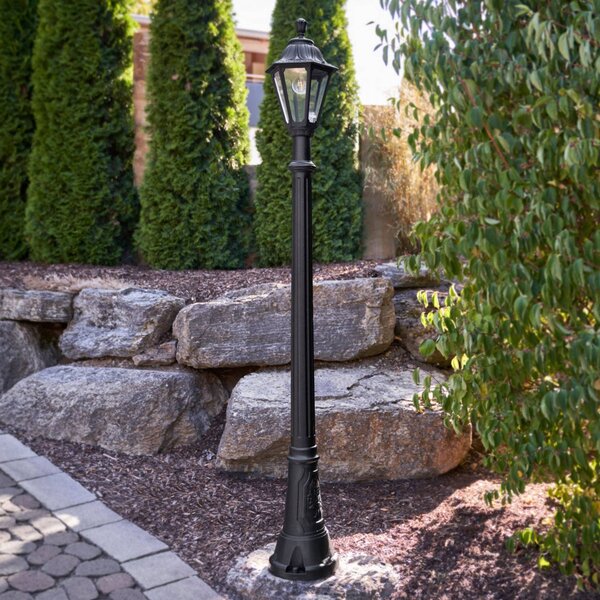 Fumagalli IP55, stožárové LED svítidlo Artu Rut, odolné, Černá, Plast, Lucerna