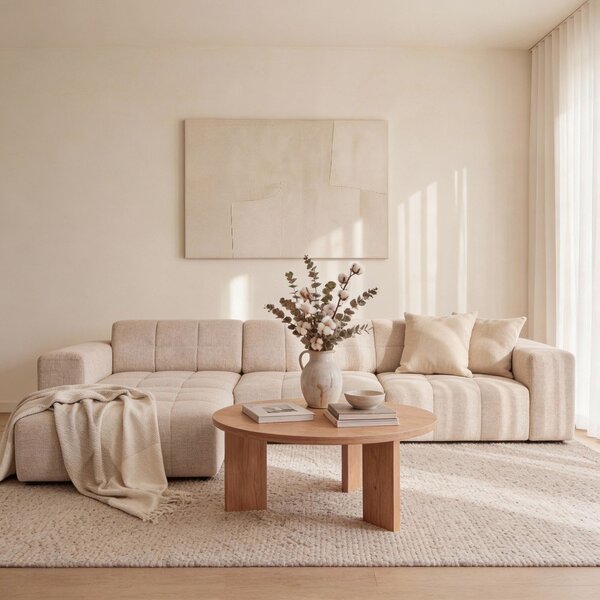 Béžová rohová pohovka (levý roh) Chicago – Cosmopolitan Design