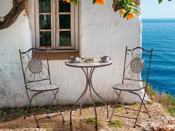 Bistro stolek CHAPECO 60 cm 60 cm Kov Černá