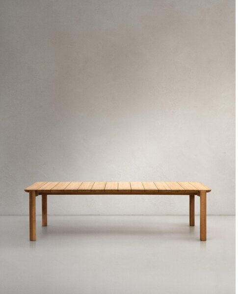 Zahradní jídelní stůl z teakového dřeva 102x220 cm Icaro – Kave Home